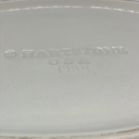 1994 Hartstone Pottery Serving Platter, Hard to Find Woodland Pattern - Picture 6 of 6